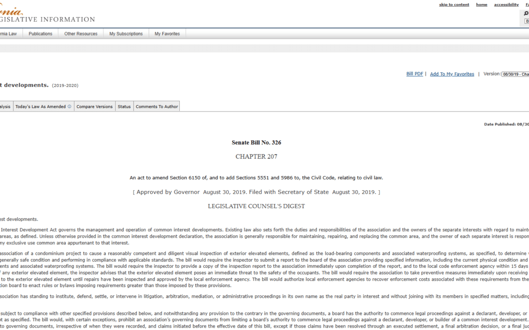 What is SB 410 a California Condominium Deck and Balcony Inspection Law for 2026